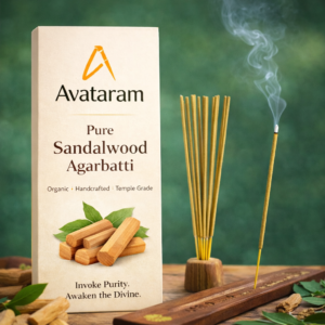 how to create a product brand name Avataram and products name Organic Sandalwood Incense Sticks (Agarbatti)